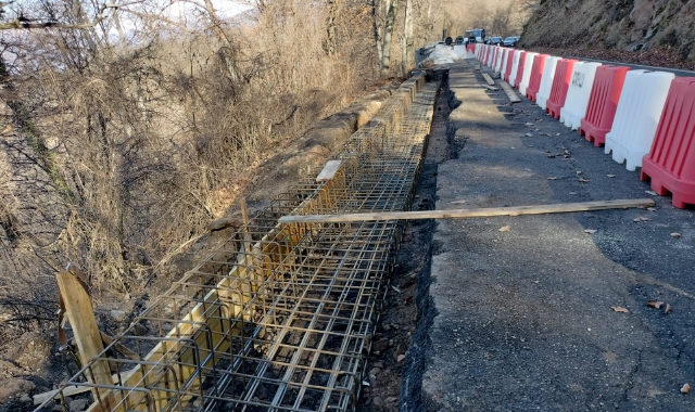 I lavori lungo la Sp 62