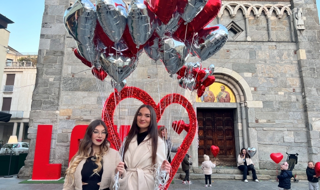 L’anno scorso per San Valentino venne allestita in centro una scenografia romantica 