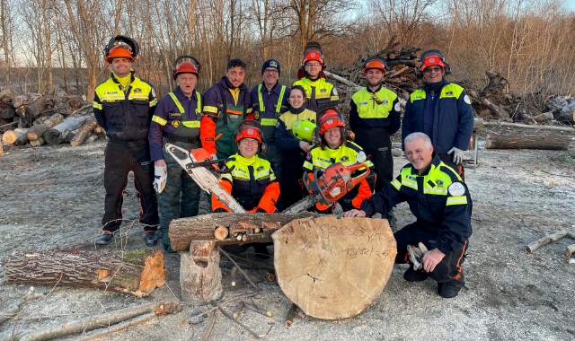 La foto di gruppo dei volontari