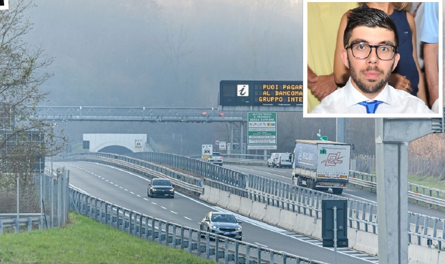 Pedemontana e nel riquadro il consigliere comunale del Pd, Alessandro Pepe