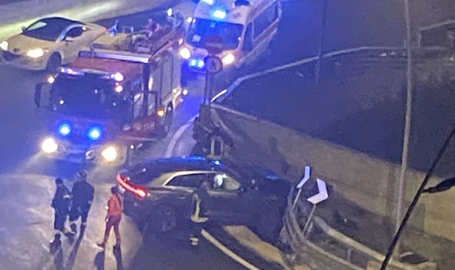 L’incidente nella notte alla rotonda di largo Flaiano
