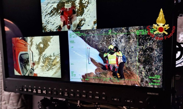 Bloccata in vetta, salvata dal Drago di Malpensa