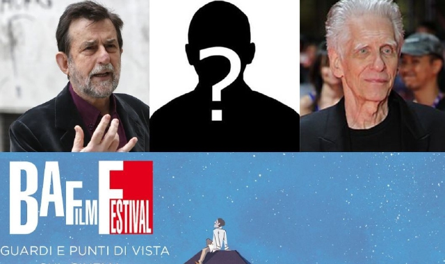 In alto Nanni Moretti e  David Cronenberg, tra loro potrebbe inserirsi il misterioso Mister X. Il BA Film Festival punta a un rilancio in grande stile (Redazione) 