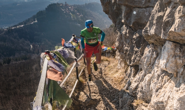 Christian Minoggio durante una prova sui 35 km delle edizioni passate