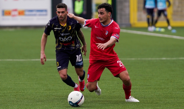 Marco Somma, 23 anni, centrocampista della Pro Patria che oggi allo “Speroni” affronta l’insidioso Arzignano (foto Italiamedia)