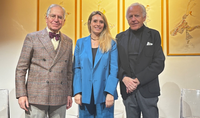 Ivanoe Pellerin, Francesca Caruso e Mario Lainati, presidente del Maga