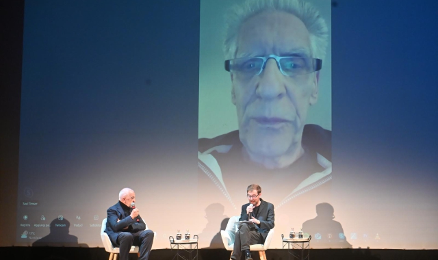 David Cronenberg si è collegato con Busto Arsizio da Londra (foto Angelo Puricelli/BLITZ)