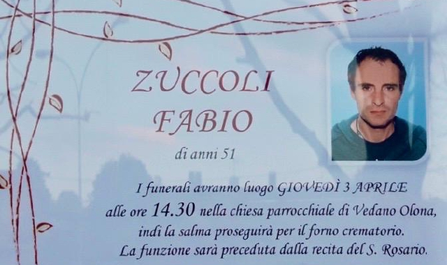 Travolto dal treno a Vedano, oggi l’ultimo saluto