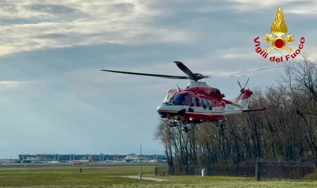 Dispersa a Bertonico, salvata dal Drago di Malpensa
