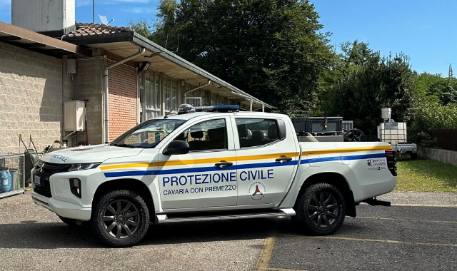 Il mezzo della Protezione civile rubato
