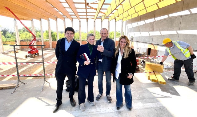 Il sopralluogo nel cantiere del nuovo Palaginnastica (foto Domenico Ghiotto/BLITZ)