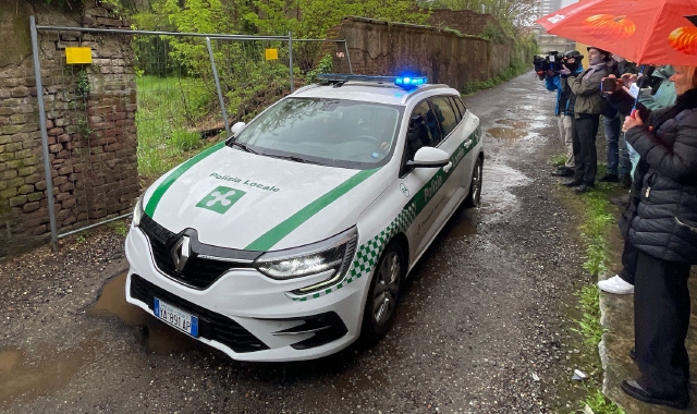 La zona dove è avvenuta la violenza, in via Vercelli a Busto Arsizio (foto Blitz)
