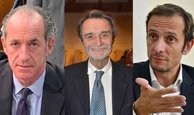 I governatori Zaia, Fontana e Fedriga