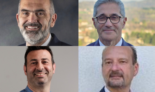 I quattro candidati. Da sinistra in senso orario: Gianluca Cavalluzzi, Antonino Centorrino, Maurizio Mozzanica e Giacomo Vinoni