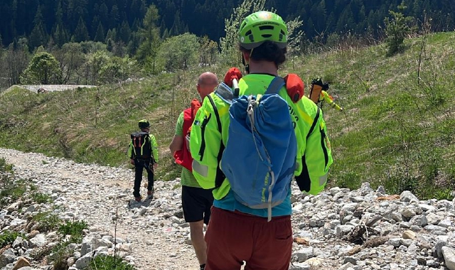 L’intervento del soccorso alpino a Macugnaga