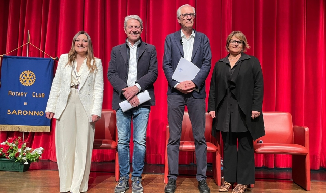 I quattro candidati: da sinistra, Novella Ciceroni, Rienzo Azzi, Augusto Airoldi e Ilaria Pagani (foto Domenico Ghiotto/BLITZ)