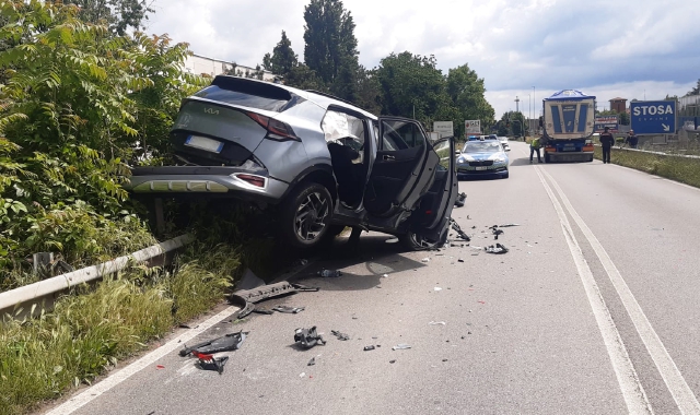 L’incidente all’uscita dell’autostrada