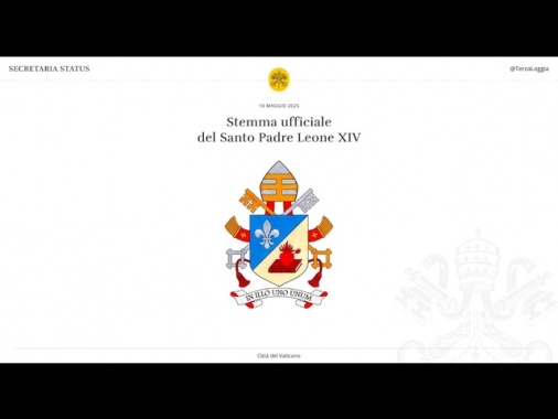 Giglio e cuore sacro, ecco lo stemma papale di Leone XIV