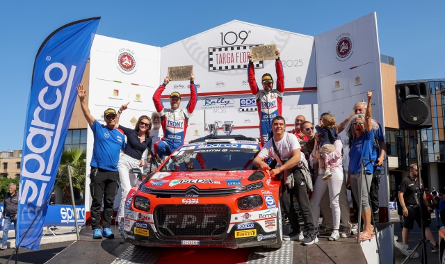 Andrea Crugnola e Pietro Ometto (Citroen C3 Rally2) trionfano nel Rally Targa Florio.