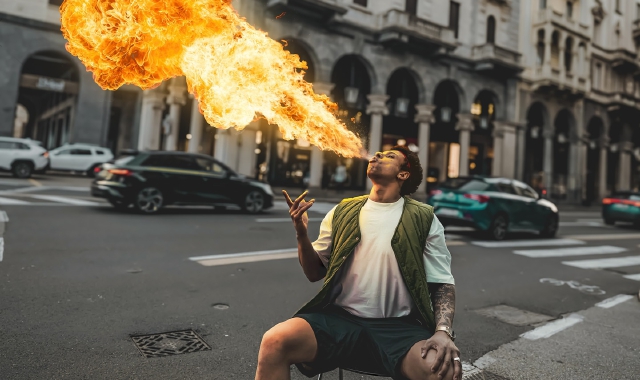 La copertina dell’album realizzata nel centro di Varese