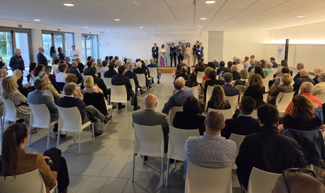 Marco Ghitti, Luca Trecani, Attilio Fontana, Giorgio Maione, Nicoletta Benedetti e Giacomo Cosentino 