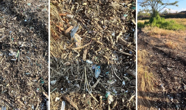 I campi disseminati di plastiche e rifiuti di piccole dimensioni