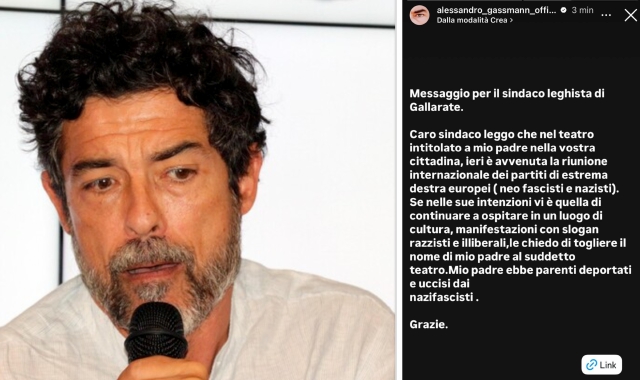 «Togliete il nome di mio padre dal teatro di Gallarate»