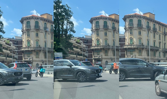 Largo Flaiano, sfiorato un altro frontale