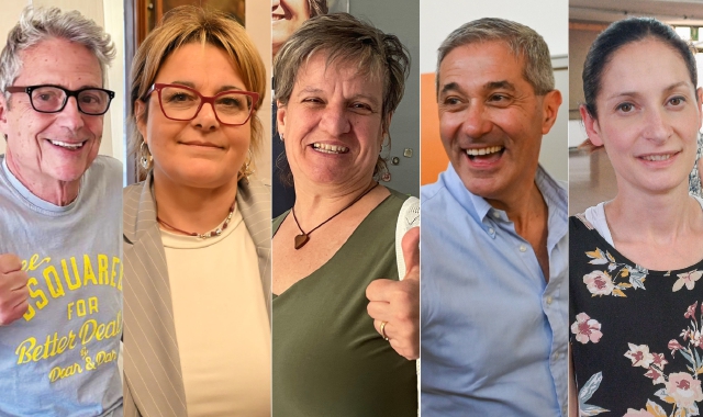 Da sinistra: Rienzo Azzi e Ilaria Pagani; Cristina Borroni; Antonino Centorrino; Valentina Cognetta