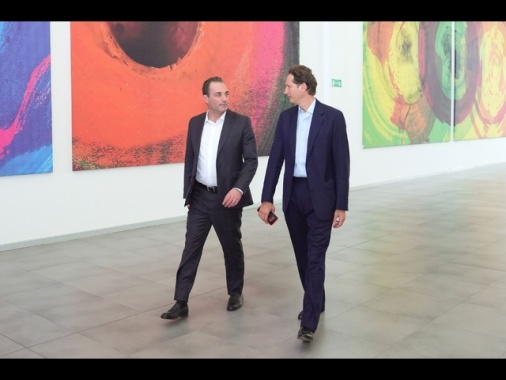 Filosa incontra il presidente Elkann al Centro Stile di Torino