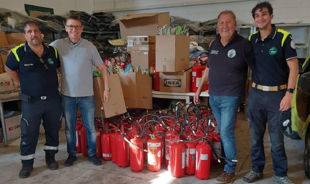 Gli estintori destinati all’Ucraina