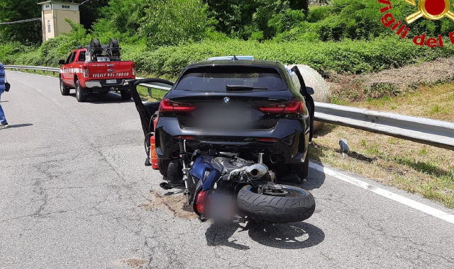 L’incidente a Monvalle sulla strada provinciale 69