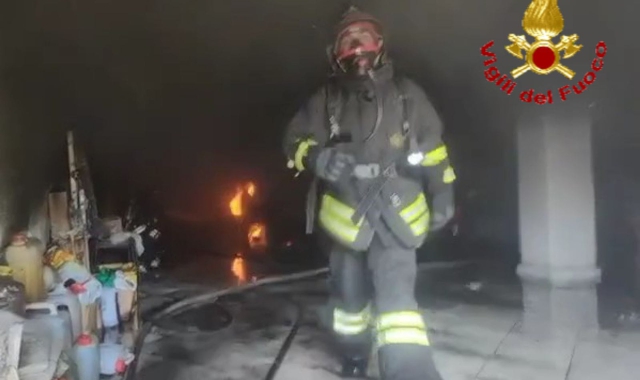 L’intervento di vigili del fuoco