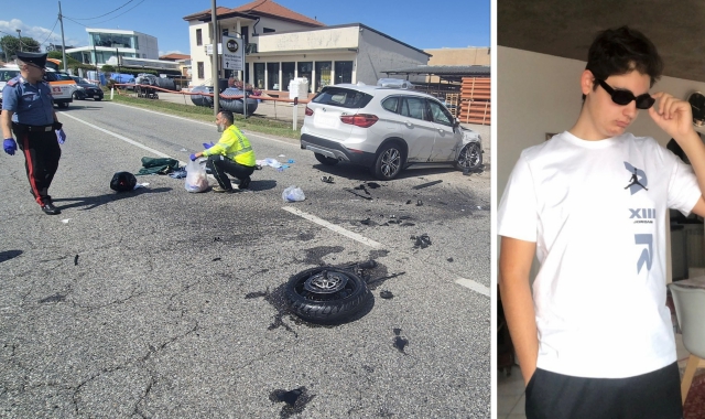 L’incidente a Vergiate  (foto Blitz)