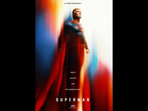 La Casa Bianca posta una foto di Trump vestito da Superman