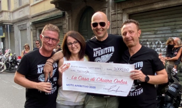 Busto Arsizio, motoaperitivo solidale