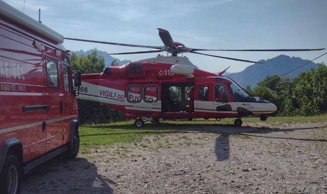 Tragica gita, il cadavere del turista trovato dal Drago di Malpensa