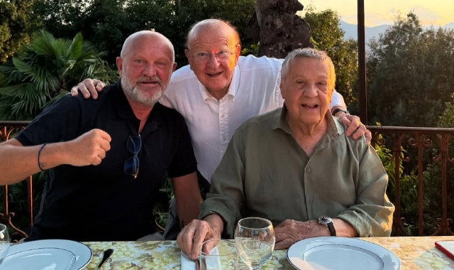 Massimo Boldi, al centro, fra Pucci e Renato Pozzetto