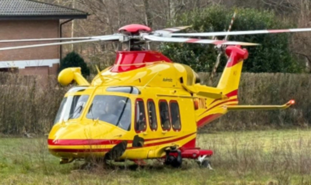 Sul posto anche l’elisoccorso da Borgosesia (foto Archivio)