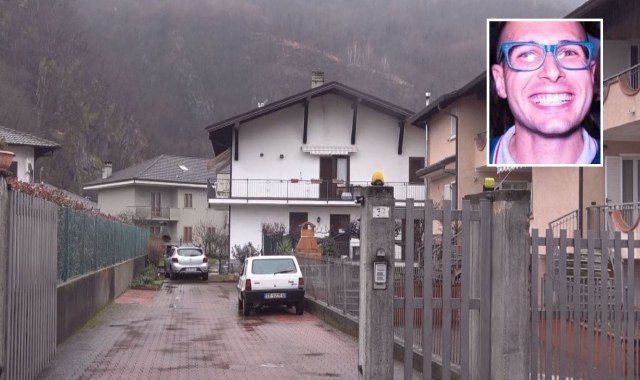 La villetta di Ornavasso dove è avvenuto il delitto. Nel riquadro la vittima, Nicolò Borghini