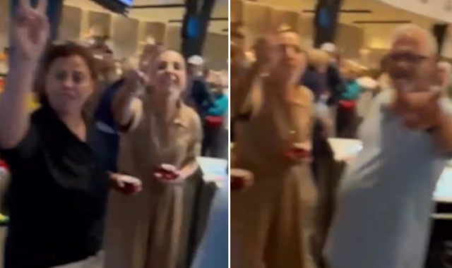 Due frame del video girato dal turista francese e poi pubblicato sui social