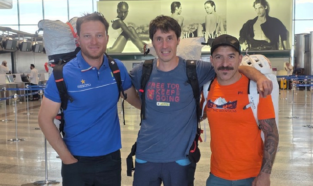 Da sinistra, Marco Majori, Matteo Della Bordella e Tommaso Lamantia