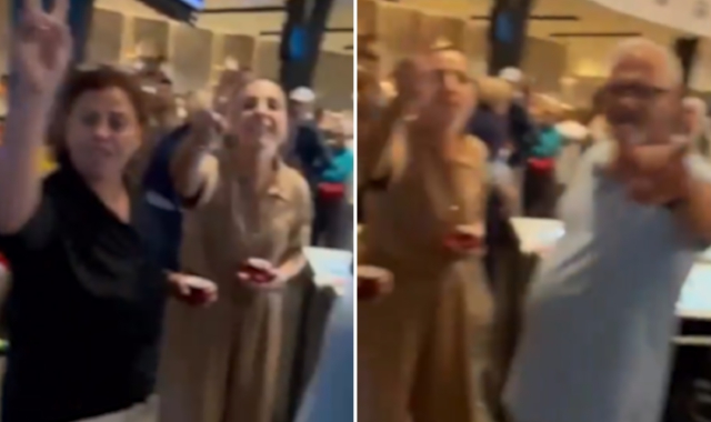 Due frame del video pubblicato sui social