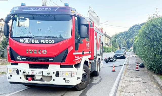 Scontro auto-moto, ferito un 58enne