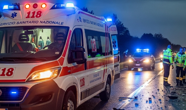 Il ferito è stato trasportato in ambulanza all’ospedale di Domodossola  (foto Archivio)
