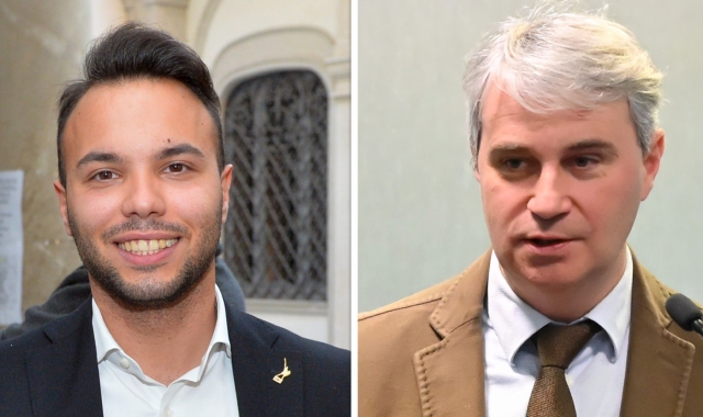 Stefano Angei della Lega e il sindaco Davide Galimberti