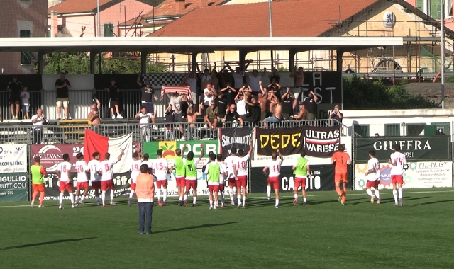 L’esultanza al termine della partita