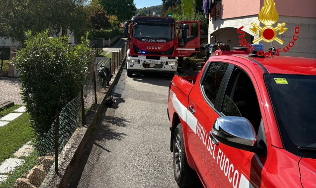 L’intervento dei vigili del fuoco a Cugliate