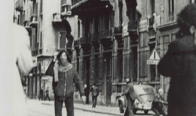 Raffaele Ventura pochi attimi prima dell'omicidio del vice brigadiere Antonino Custra il 14 maggio del 1977 a Milano