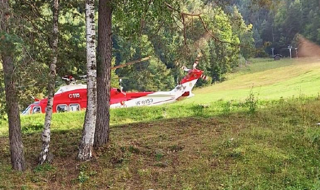 L’intervento dell’elisoccorso